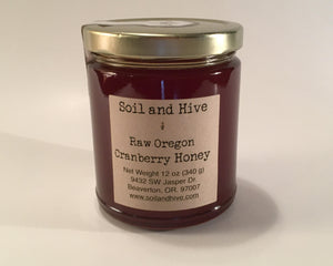 Raw Cranberry Honey 13oz